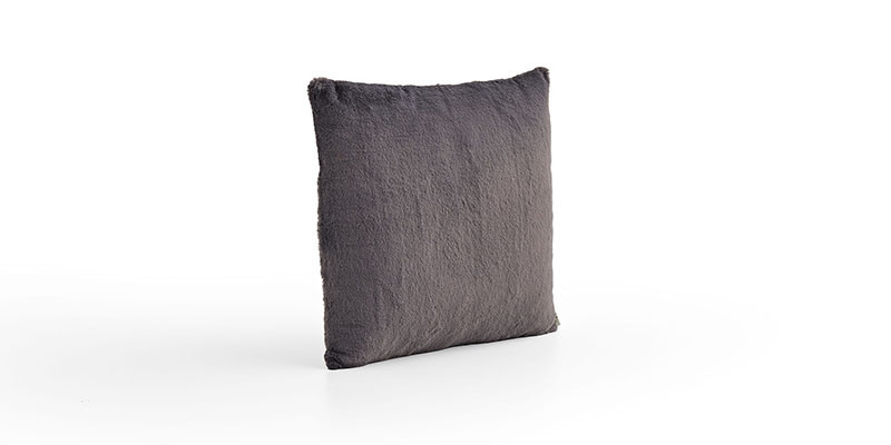 Anthracite Plush Lace Pillow